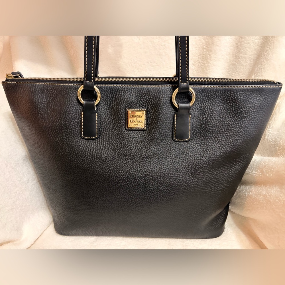 Dooney & Bourke Black Pebbled Leather Tote